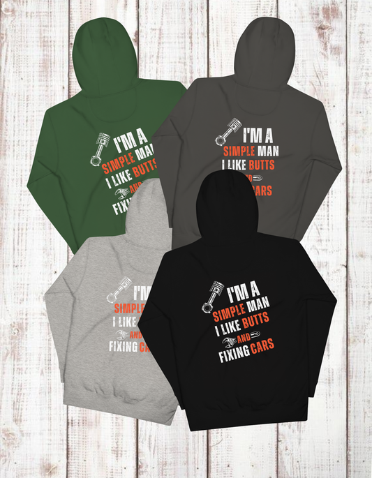 I'm a simple man Back Desigh Unisex Hoodie